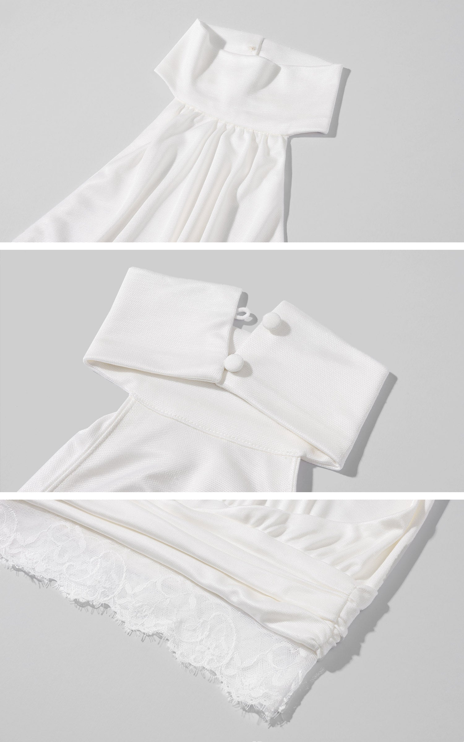 ROVENTE Halter Backless Lace Trim Fitted Top