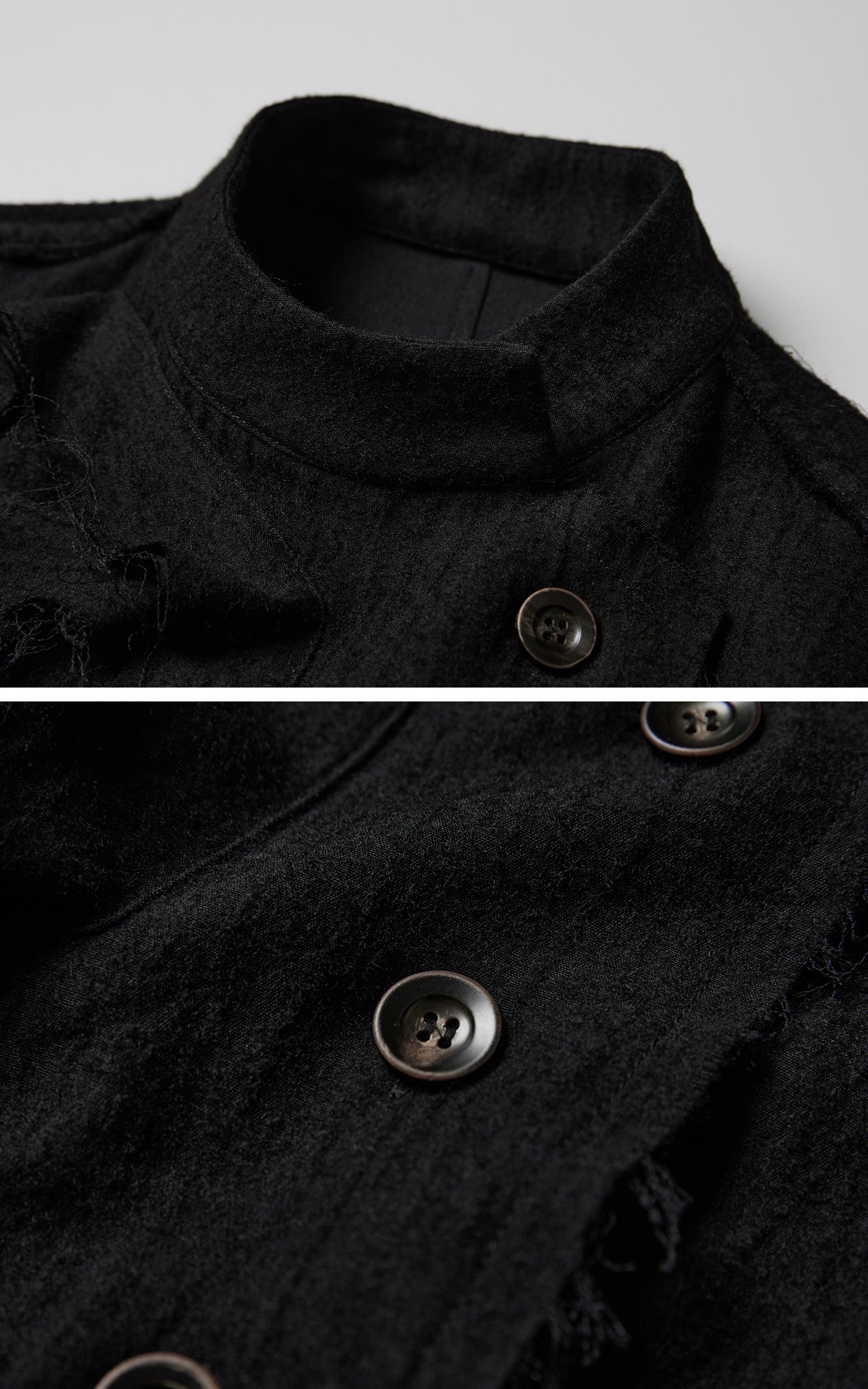 DOINDULGE Deconstructed Frayed Wool Top