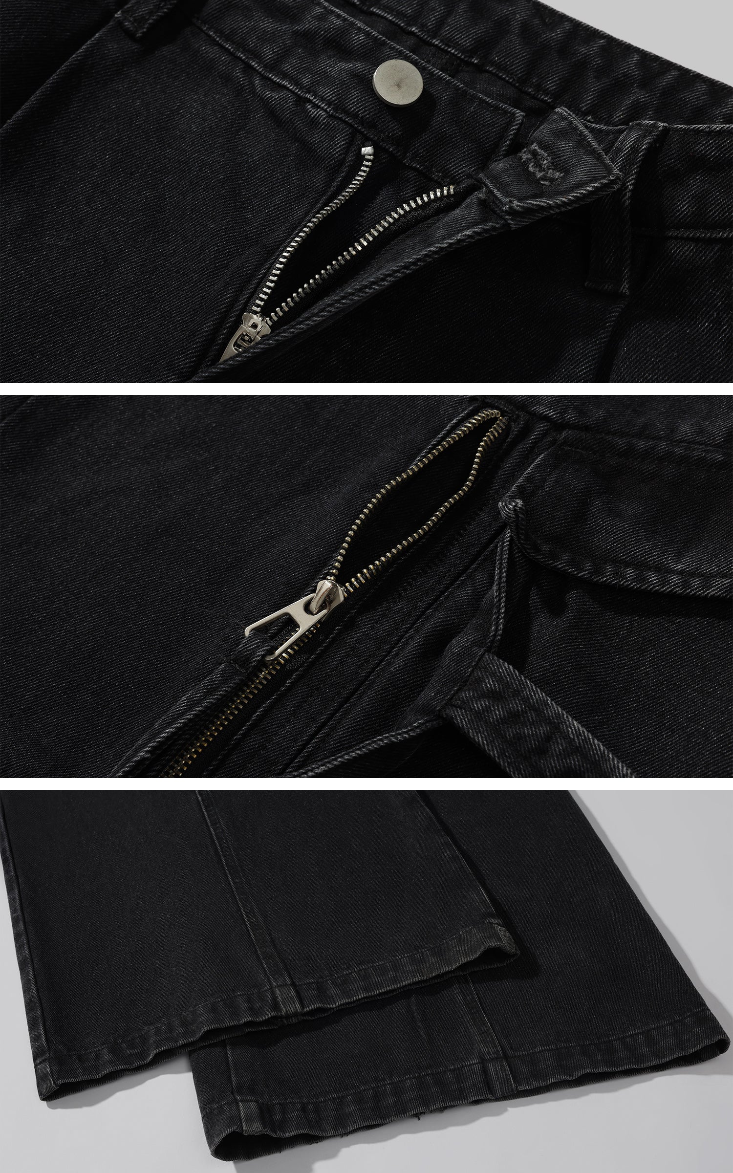 Rase le sol Deconstructed Zip-Detailed Wide-Leg Trousers