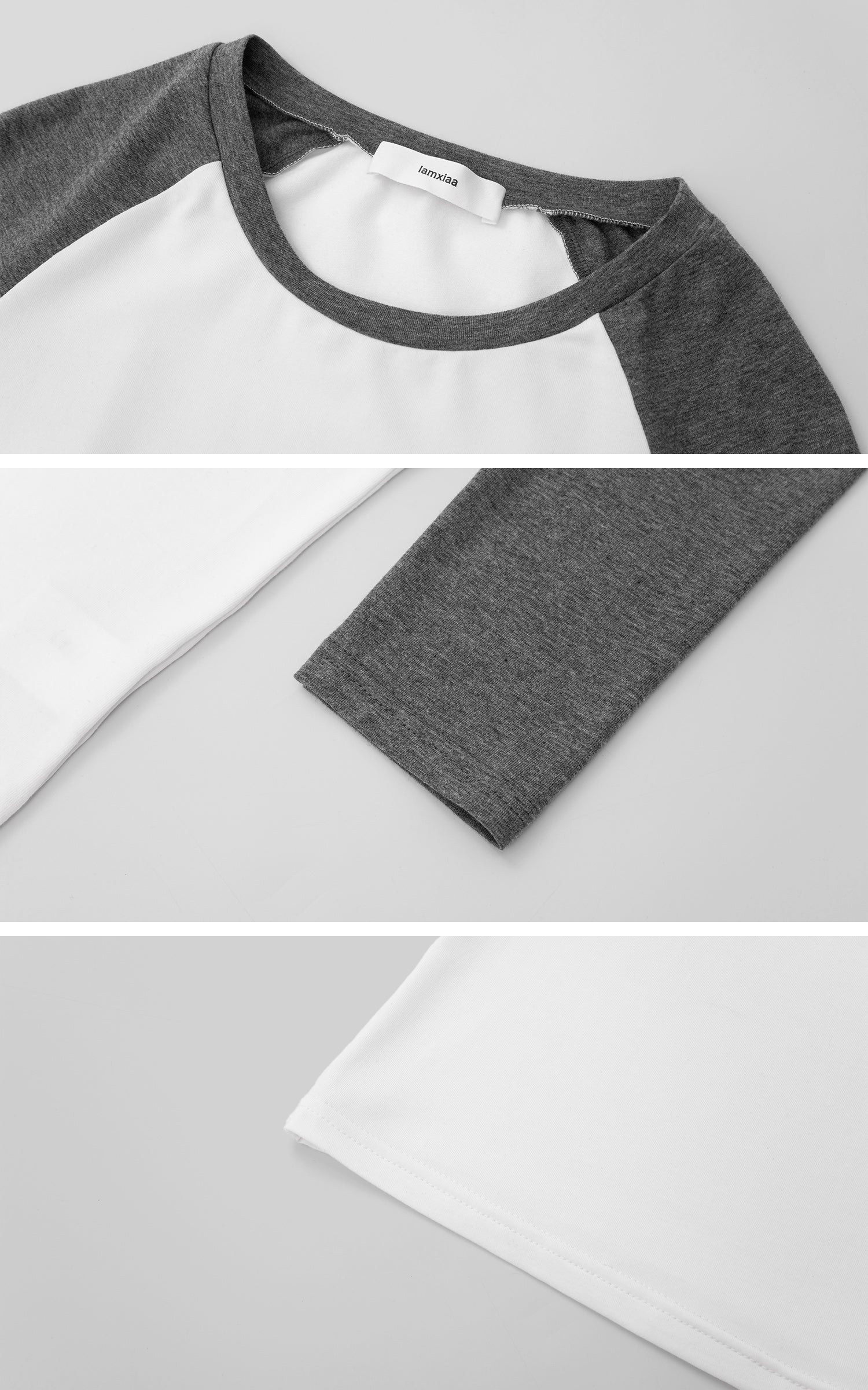 IAMXIAA Contrast Sleeve Slim Fit T-Shirt