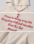 Rase Le Sol Teddy Fleece Embroidered Hoodie and Relaxed Pants Set