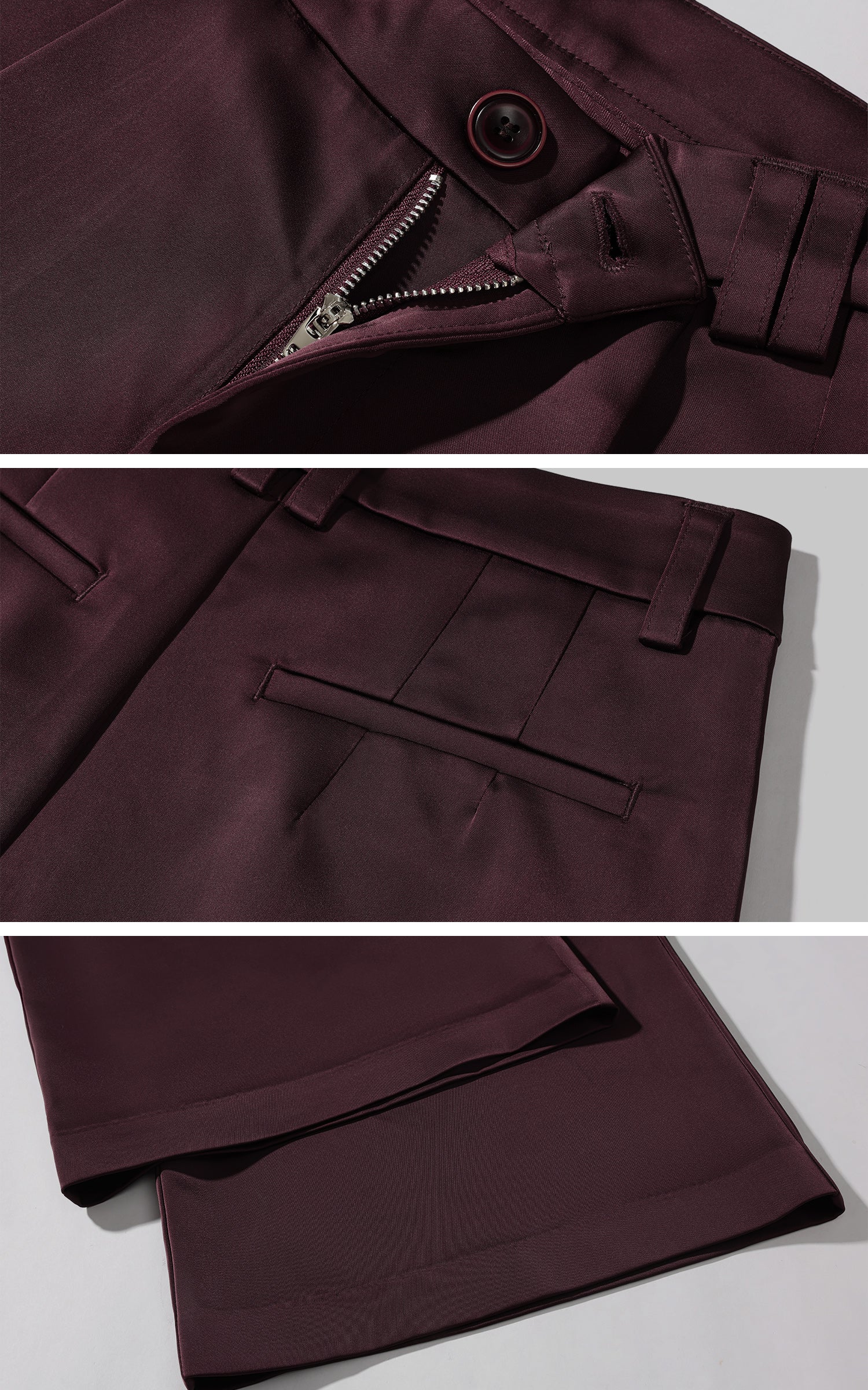 ROVENTE 새틴 와이드 레그 팬츠