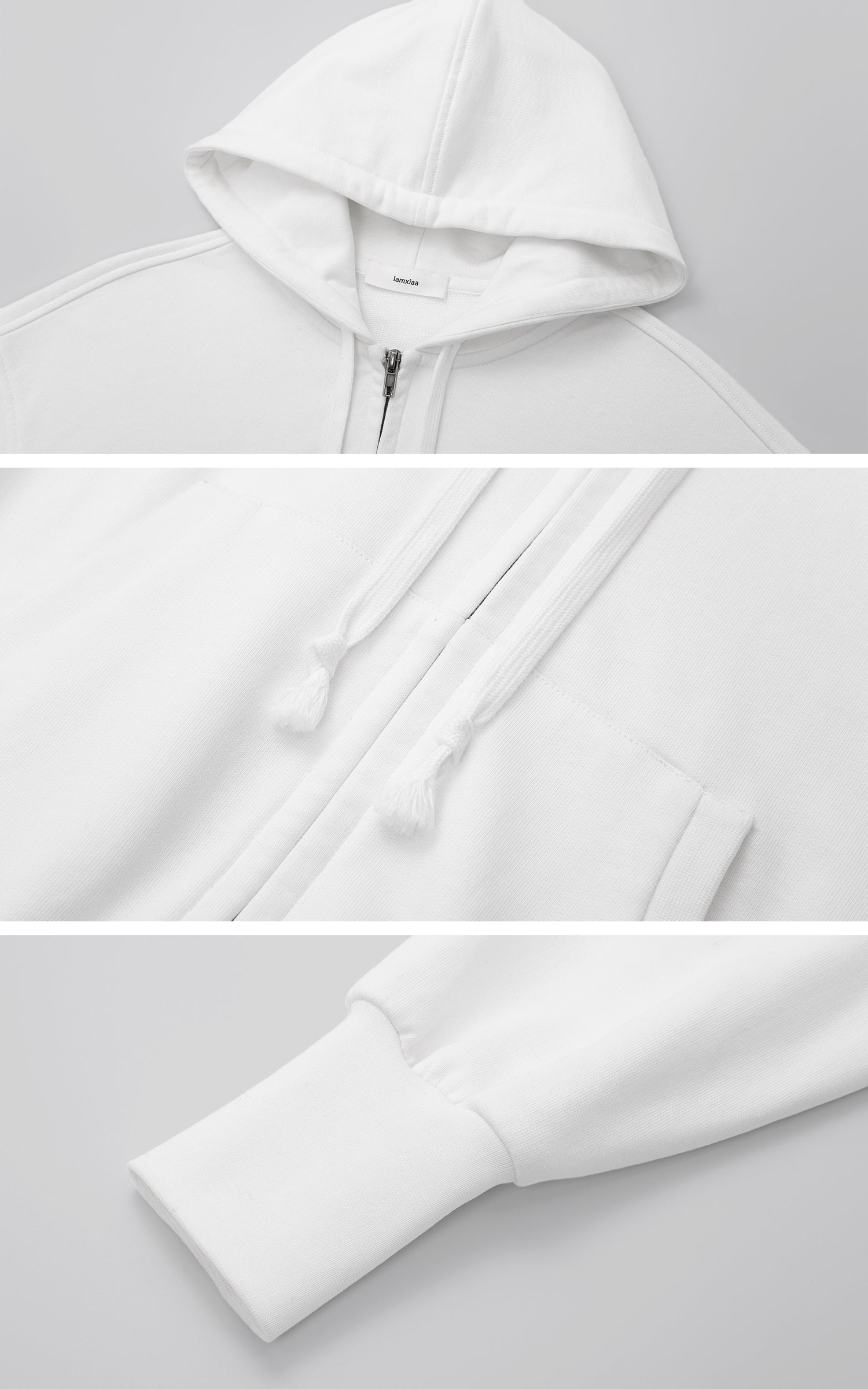 IAMXIAA 크롭 집업 후디 &amp; 릴렉스 스웨트팬츠 세트