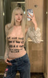 Rase le sol Lettering Mesh Tank Top & Bandeau Innerwear Set - PINKPARKS
