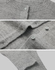 WARDEN EDGE Minimalist Knit Cardigan – Grey