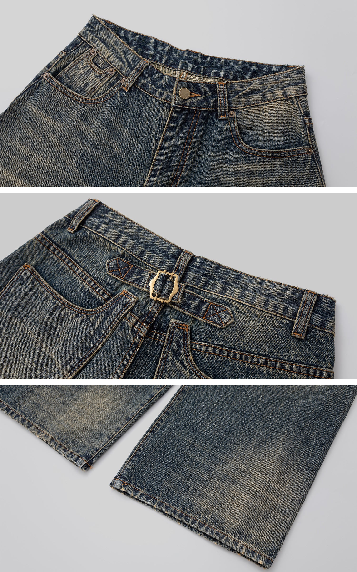 IAMXIAA Vintage Wash Wide-Leg Denim Jeans
