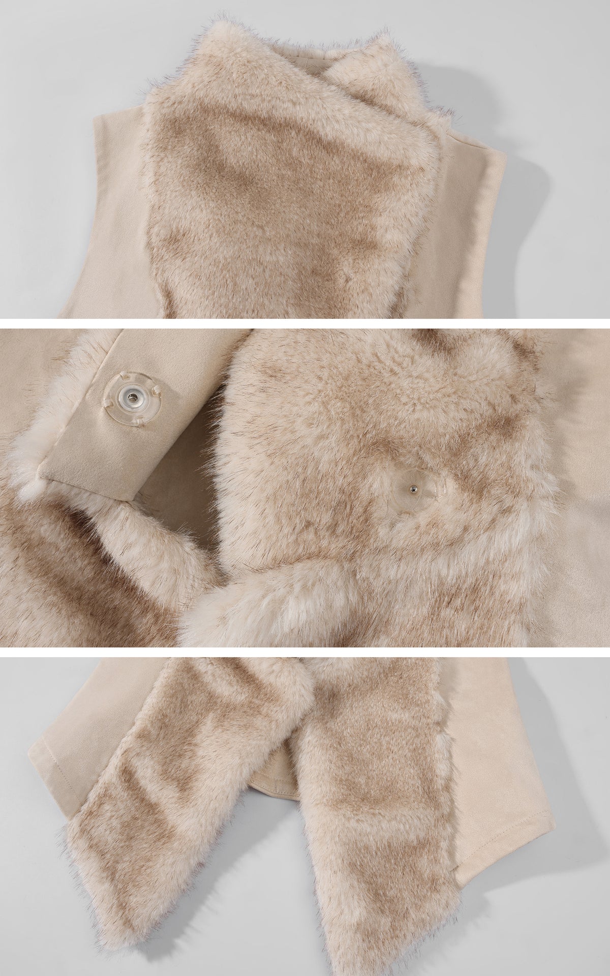 Rase le sol Faux Fur Draped Vest