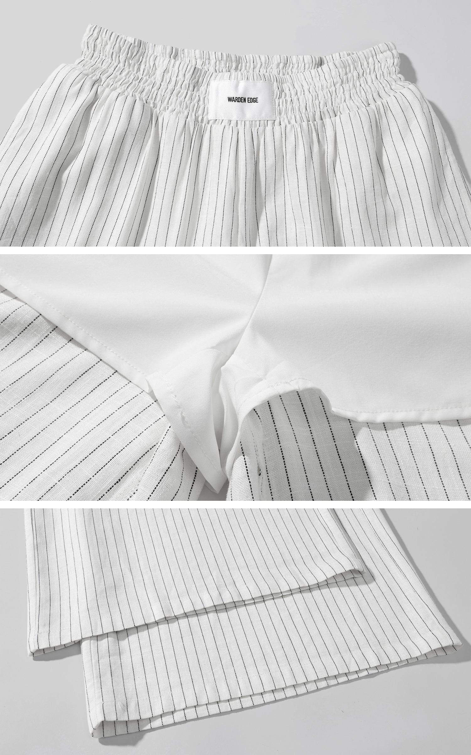 WARDEN EDGE Striped Wide-Leg Pants - PINKPARKS