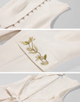 Hydrae Button Front Open Back Top & Mini Shorts Set