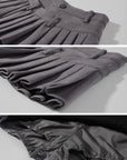 WARDEN EDGE Deconstructed Double-Waist Pleated Micro Skirt