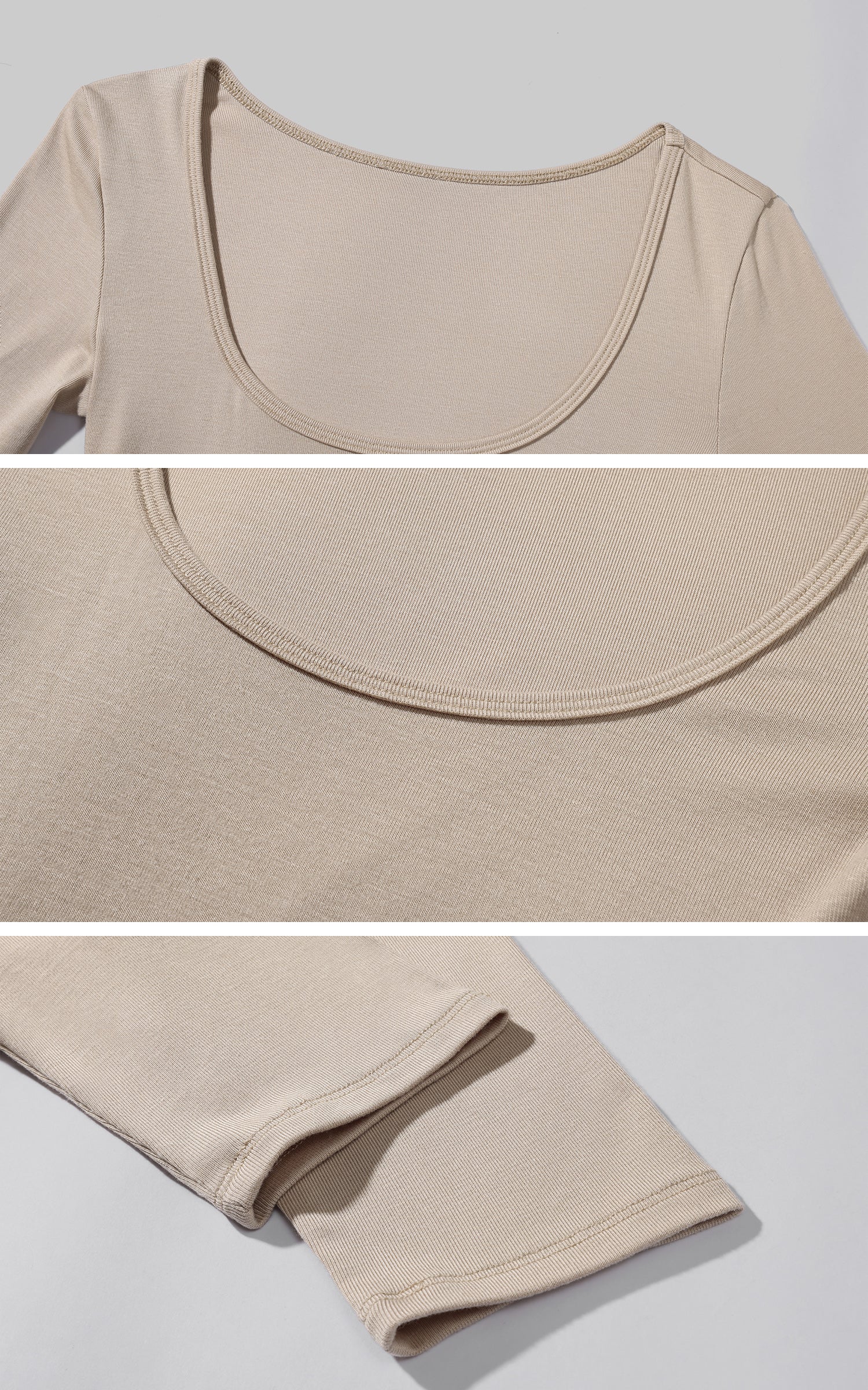 ROVENTE スクープネックフィットTシャツ