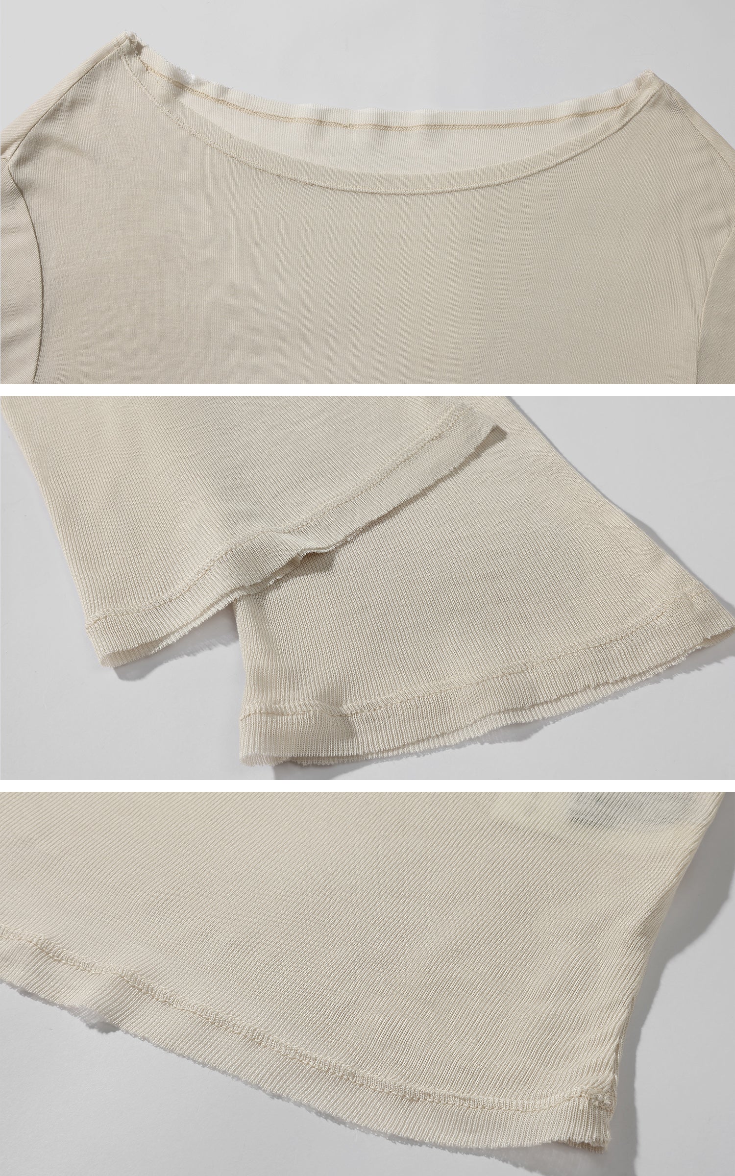 Rase le sol Fluid Knit Long Sleeve Top - PINKPARKS