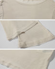 Rase le sol Fluid Knit Long Sleeve Top - PINKPARKS