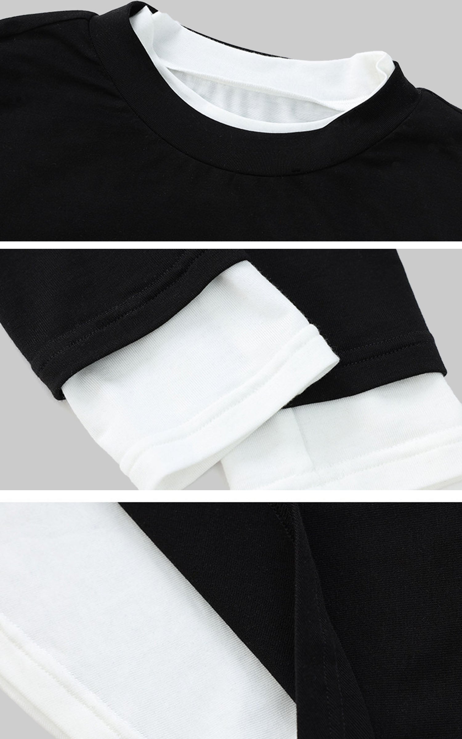 0122stepll Contrast Hem Knit Mini Skirt