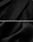 DOINDULGE Embroidered Long Kimono Coat with Flowing Silhouette and Contrast Details