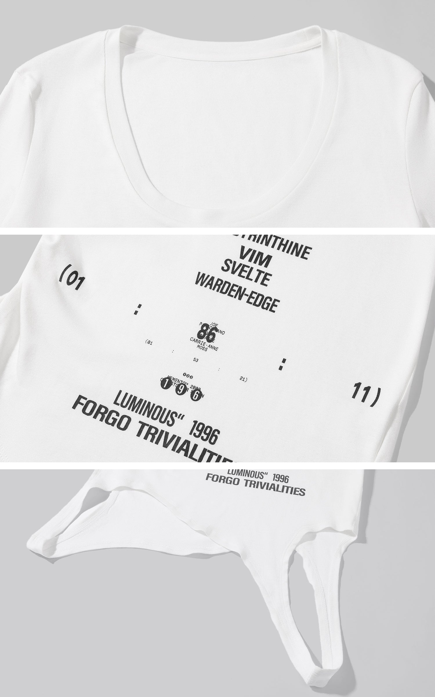 WARDEN EDGE 그래픽 컷아웃 긴팔 티