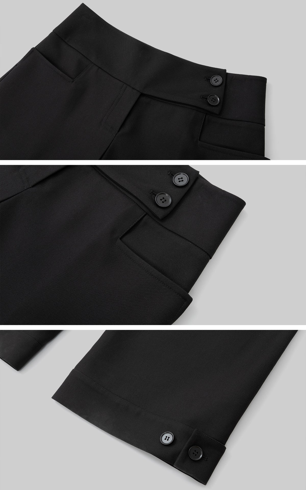 IAMXIAA Low-Rise Double Button Oversized Wide Leg Tailored Pants