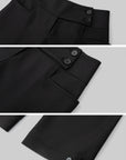 IAMXIAA Low-Rise Double Button Oversized Wide Leg Tailored Pants