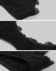 Rase le sol Lace Bra Layered Racerback Fitted Tank Top Set