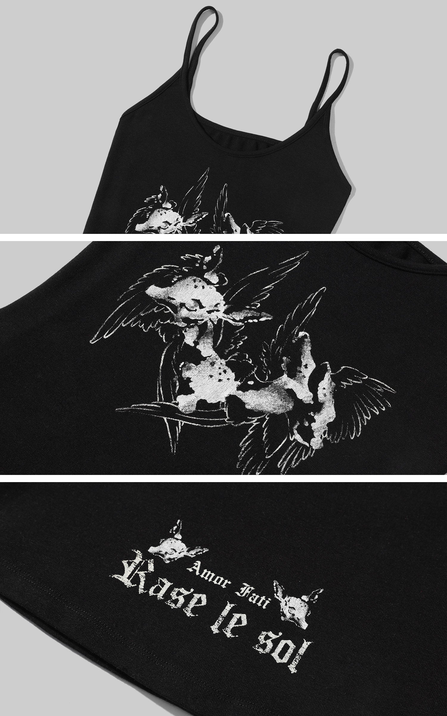 Rase le sol Angel Print Fitted Camisole Top