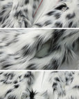 Rase le sol Black & White Dalmatian Faux Fur Coat