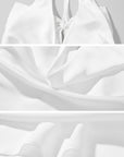 Rase le sol Draped Halter Backless Gown with Oversized Bow - PINKPARKS
