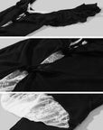 Hydrae Off Shoulder Ruffle Lace Cut Out Top