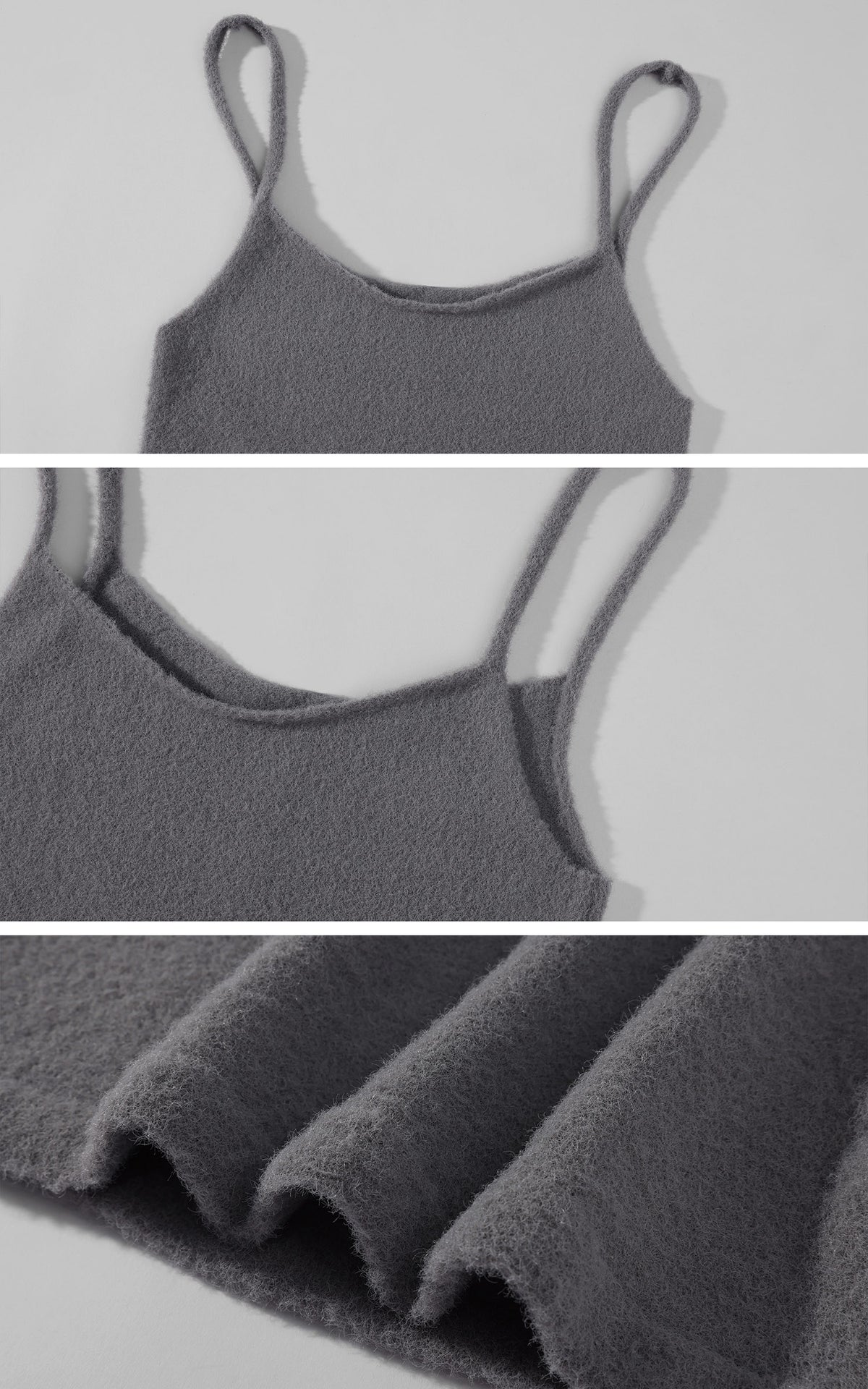 WARDEN EDGE Brushed Knit Hoodie Camisole &amp; Wide-Leg Pants Set
