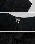 Rase le sol Sculpted Corset Dress with Crystal Bow - PINKPARKS