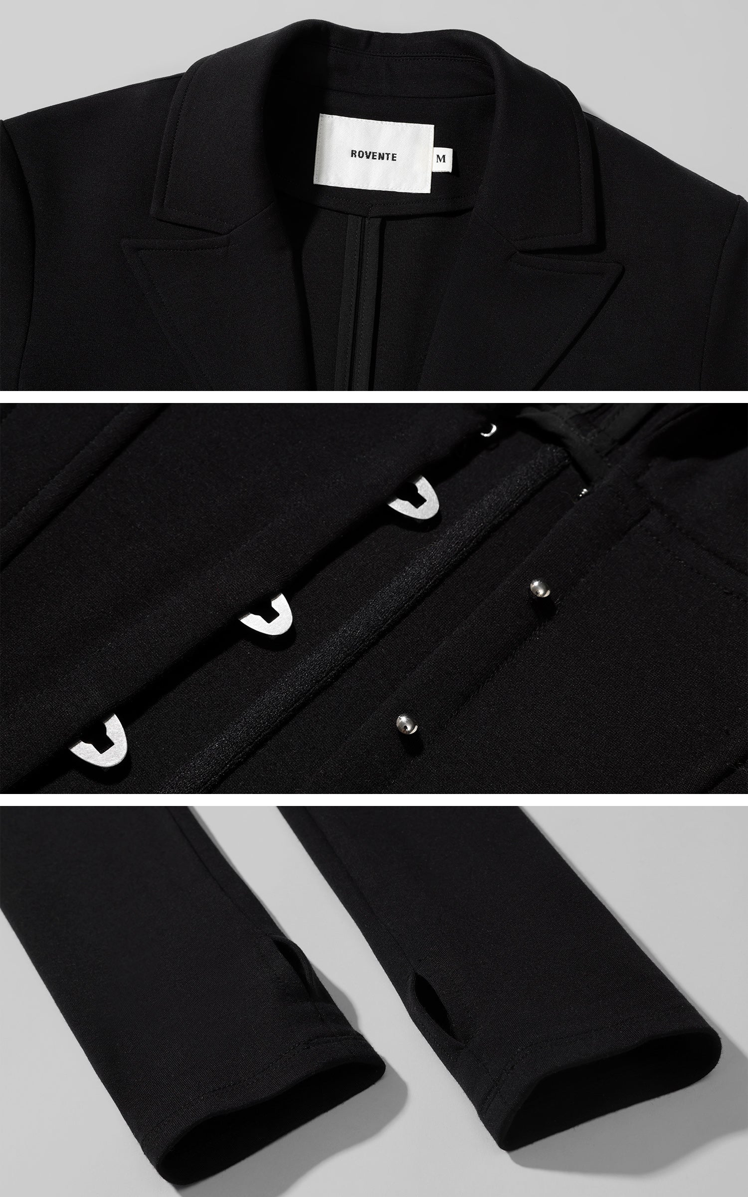 ROVENTE 구조적인 코르셋 블레이저 탑