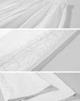 Rase le sol Embroidered Wide-Leg Drawstring Pants