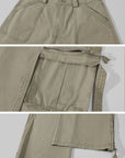 WARDEN EDGE Strap Detail Wide-Leg Cargo Pants