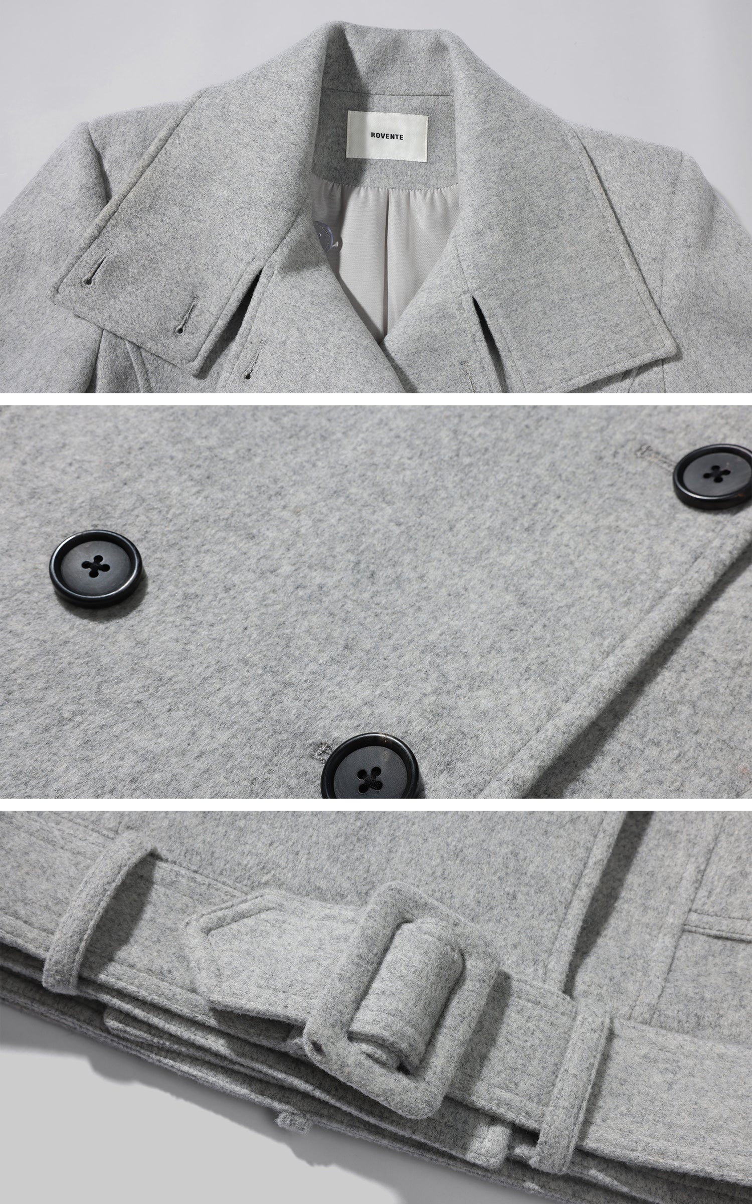 ROVENTE Structured High-Neck Wool Jacket