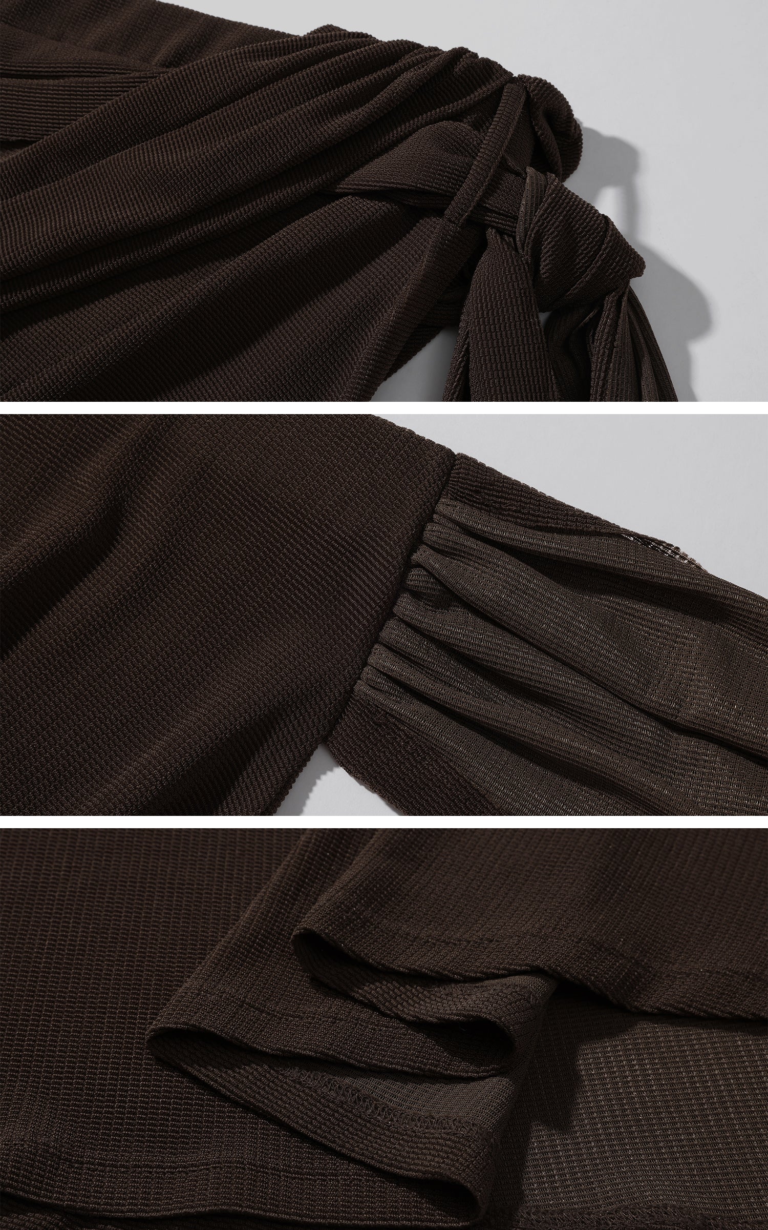 Rase le sol Draped Knit Maxi Skirt with Wrap Detail