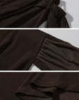 Rase le sol Draped Knit Maxi Skirt with Wrap Detail
