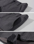 WARDEN EDGE Pinstripe Tailored Mini Shorts
