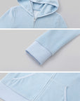 IAMXIAA Velour Zip-Up Hoodie & Wide-Leg Pants Set