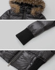 IAMXIAA Faux Fur Hooded Puffer Jacket