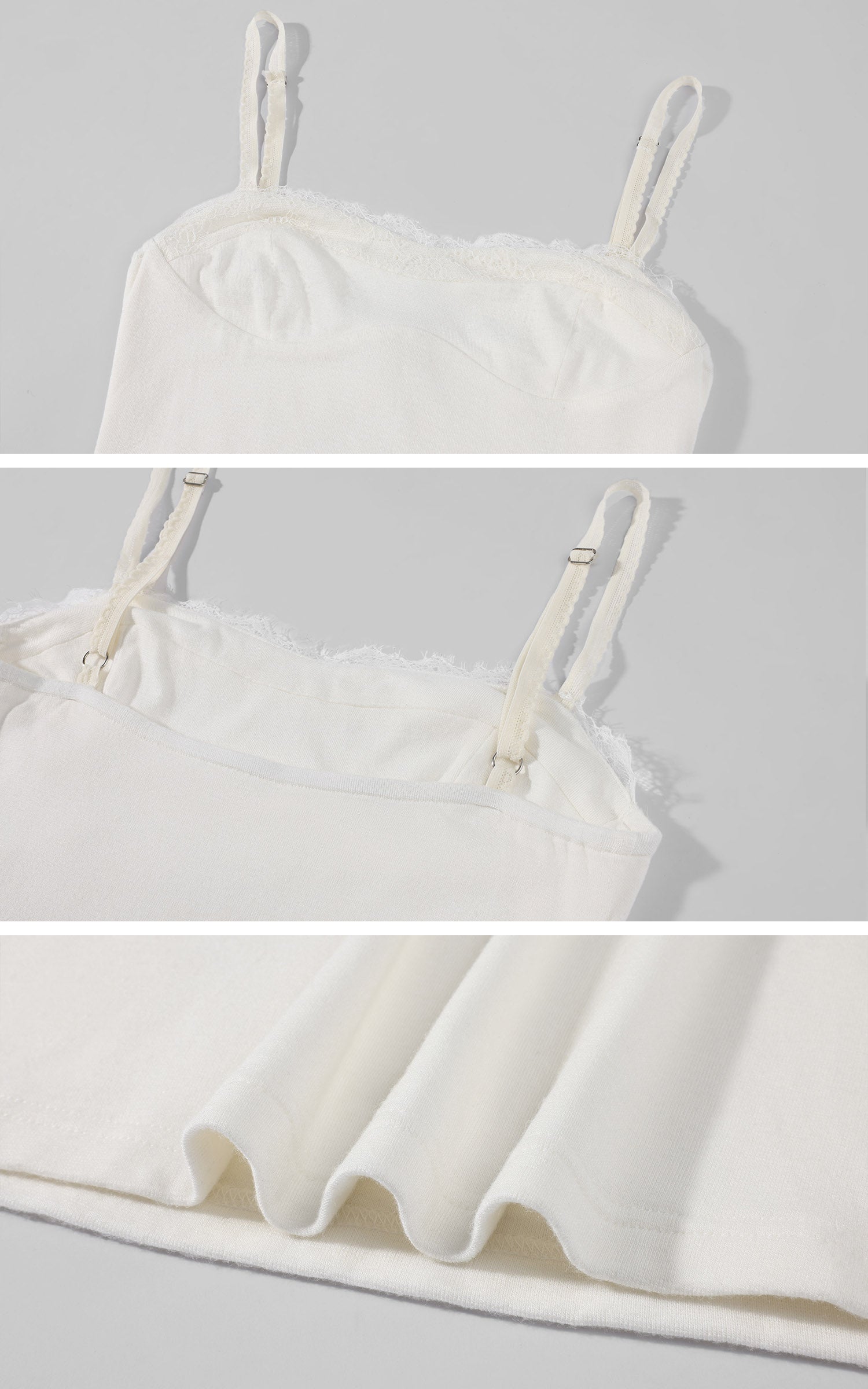Rase le sol Lace-Trim Sculpted Mini Slip Dress