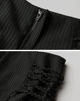 DOINDULGE Wide Leg Trousers with Braided Detail