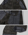 Rase le sol Washed Camo Barrel-Leg Cargo Pants