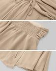IAMXIAA Haut tube babydoll froncé en mousseline