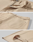 Hydrae Low-Rise Belt Detail Relaxed Wide-Leg Pants