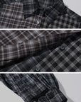 WARDEN EDGE 패치워크 체크 릴랙스핏 셔츠