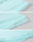 0122stepll Draped Halter Cami Top & Midi Skirt Set