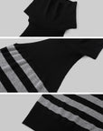 IAMXIAA Striped High-Neck Knit Top