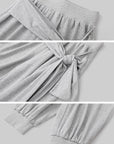 IAMXIAA Draped Tie-Waist Harem Capri Sweatpants