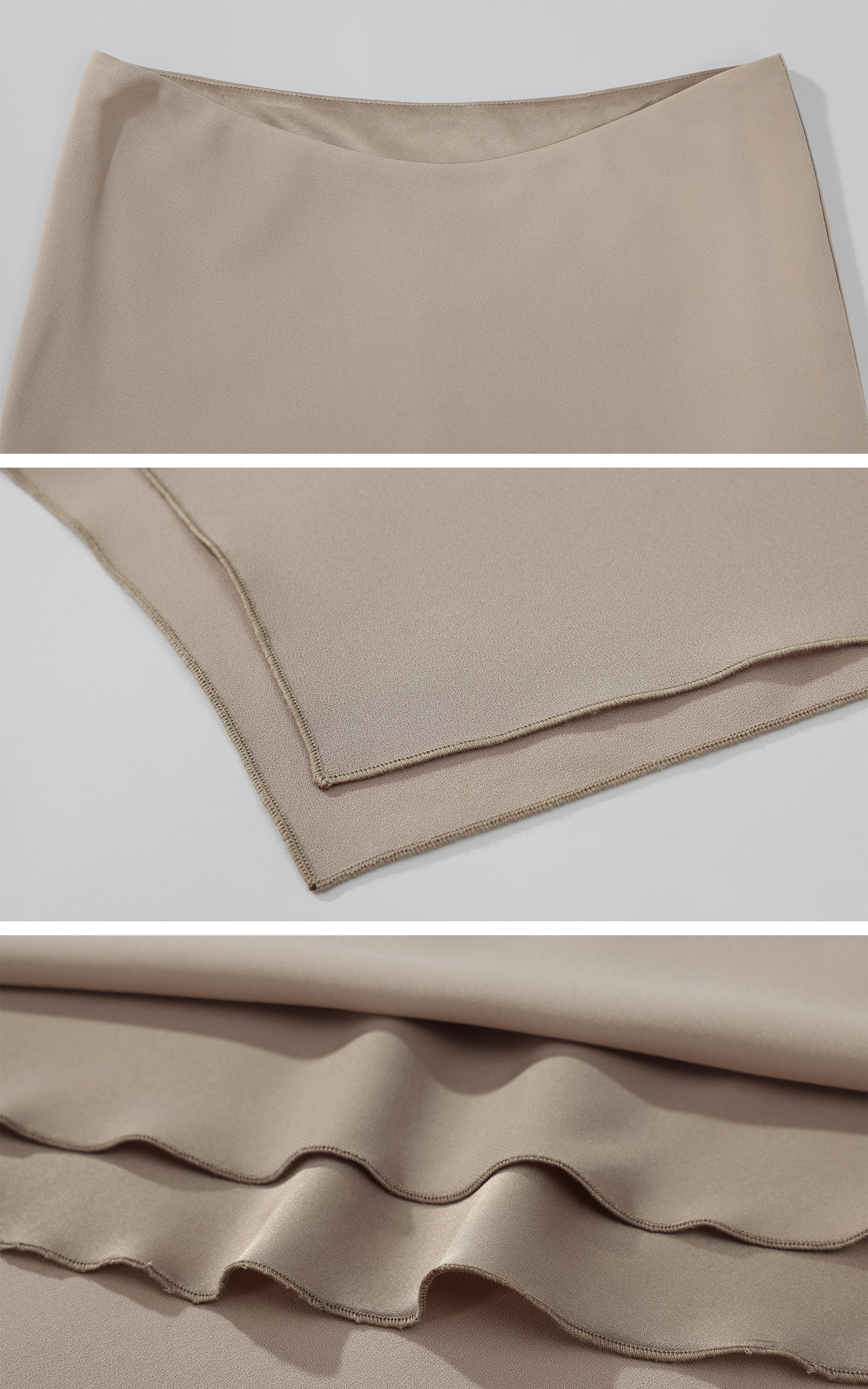 ROVENTE Asymmetric Drape Midi Skirt - PINKPARKS