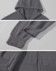 WARDEN EDGE Brushed Knit Hoodie Camisole & Wide-Leg Pants Set