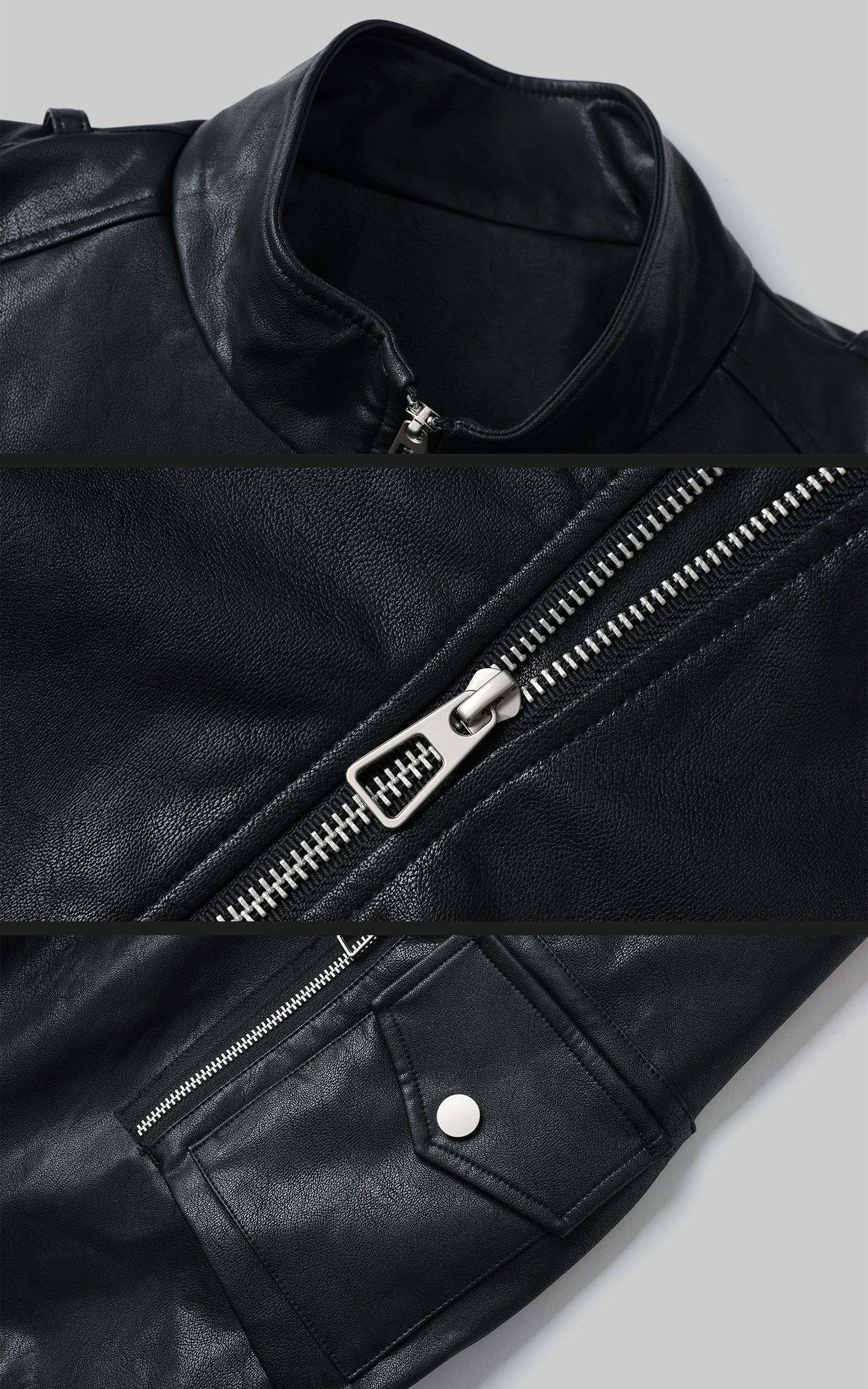 WARDEN EDGE PU Leather Bomber Jacket